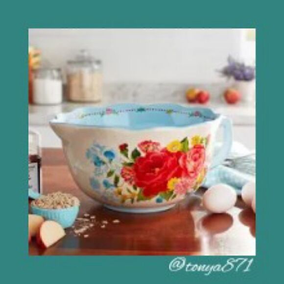 🦋 New Pioneer Woman Sweet Rose Batter Mixing Bowl - Picture 3 of 6